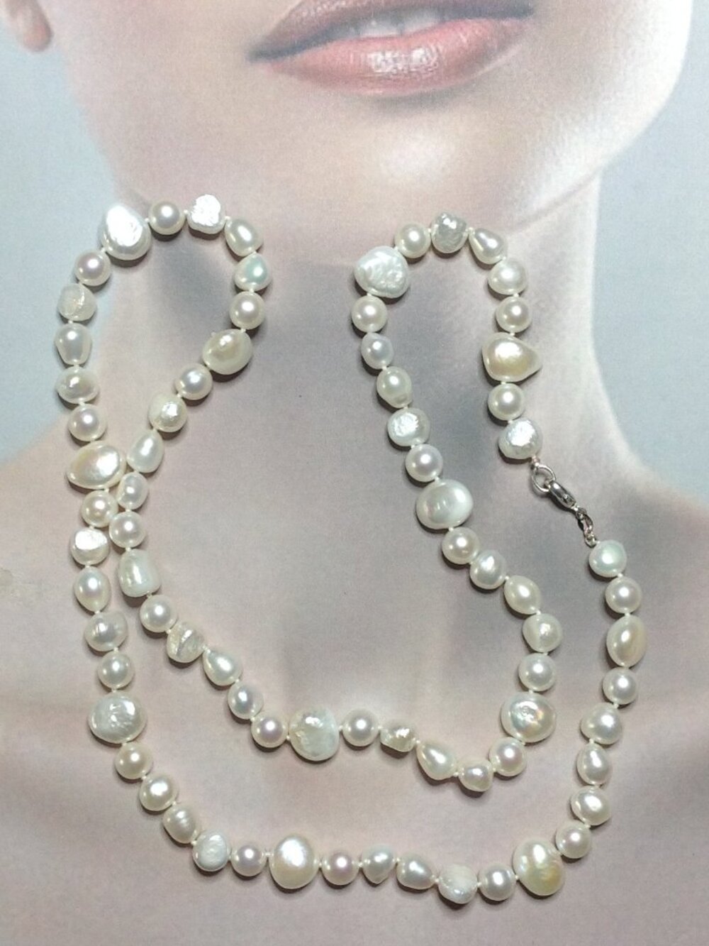 Honora White Baroque Freshwater Pearls Necklace.